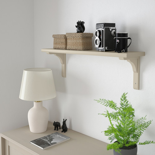 BERGSHULT / RAMSHULT Wall shelf, gray-beige, 80x20 cm