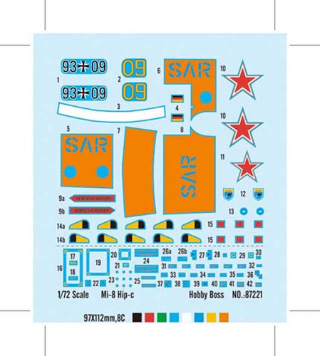 Hobby Boss Plastic Model Kit Mil Mi-8T Hip -C 1:72 14+