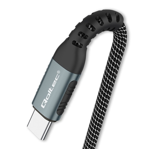 Qoltec Cable USB-C 1.5m, black