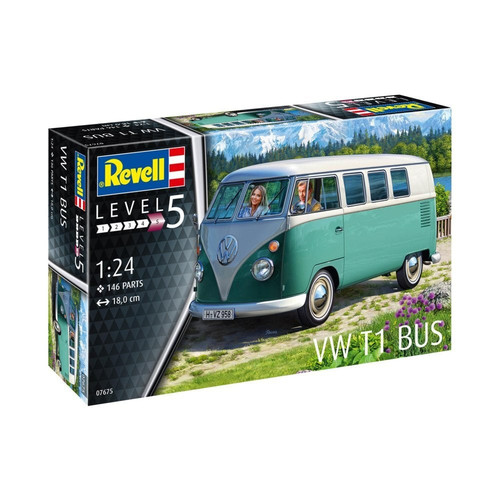Revell Plastic Model VW T1 Samba Bus 12+