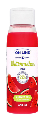 On Line Fruity Shot Shower Gel Watermelon 92% Natural Vegan 400ml