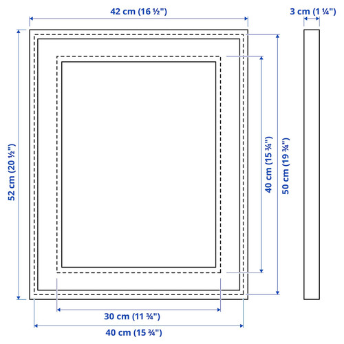 RÖDALM Frame, white, 40x50 cm