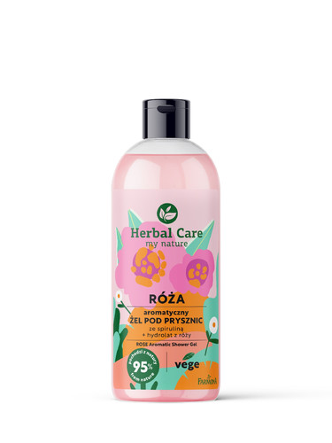 FARMONA Herbal Care Aromatic Shower Gel Rose 95% Natural Vegan 500ml