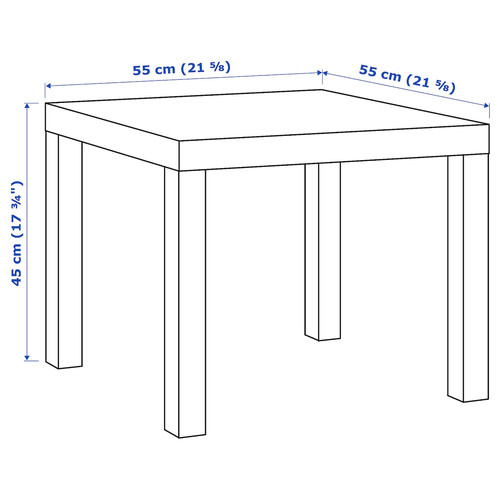 LACK Side table, black-brown, 55x55 cm
