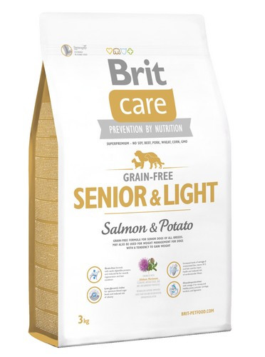 Brit Care Dog Food Grain Free Senior & Light Salmon & Potato 3kg