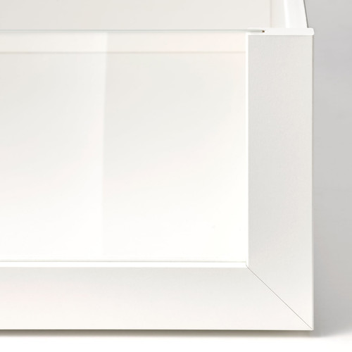 KOMPLEMENT Drawer with glass front, white, 75x58 cm