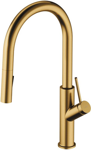 Omnires Kitchen Sink Mixer Tap Tipton, brushed brass