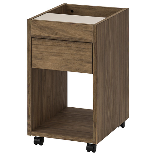 TONSTAD Drawer unit on castors, brown stained oak veneer, 35x60 cm