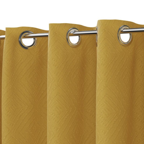 GoodHome Curtain Jacquard 140 x 260 cm, light gold