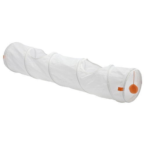 UTSÅDD Play tunnel for cat, white/orange