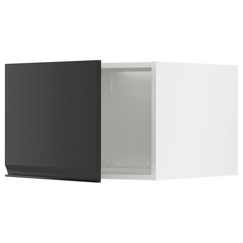 METOD Top cabinet for fridge/freezer, white/Upplöv matt anthracite, 60x40 cm