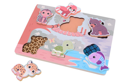 Joueco Touch & Feel Puzzle The Wildies Family 12m+