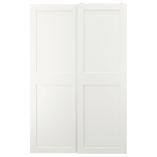 GRIMO Pair of sliding doors, white, 150x236 cm