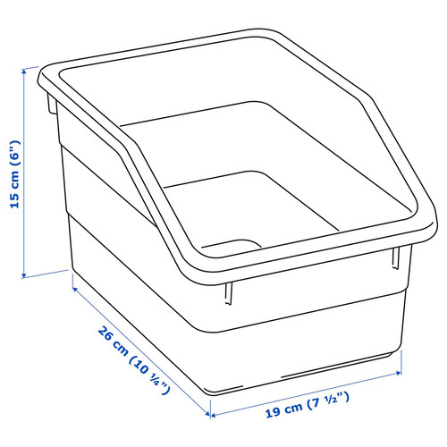 SOCKERBIT Box, white, 19x26x15 cm
