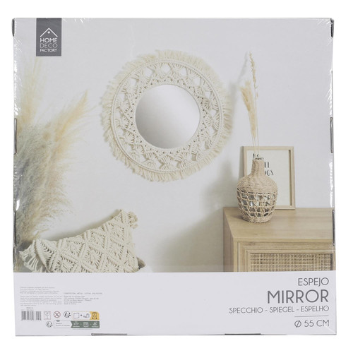 Mirror Macrama 55cm, beige