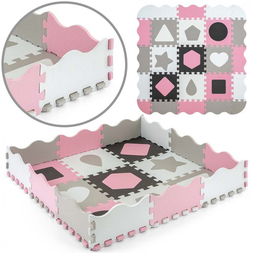 Milly Mally Floor Mat Puzzle Jolly Pink Grey 10m+