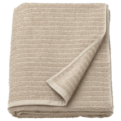 VÅGSJÖN Bath sheet, light beige, 100x150 cm