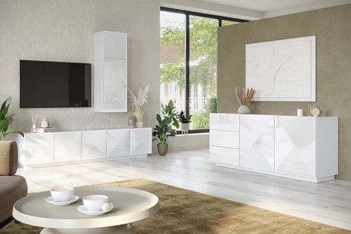 Wall Cabinet Asha, glossy white