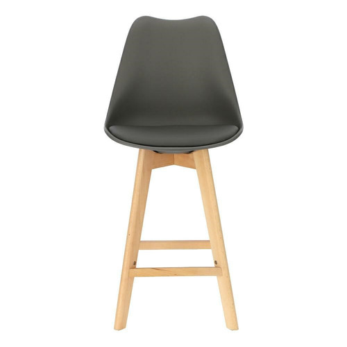 Bar Stool Norden Wood, low, PP, dark grey