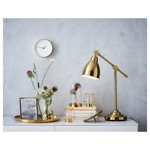 BAROMETER Work lamp, brass-colour