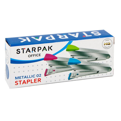 Stapler Metallic 02, 10 Sheets, blue