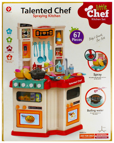 Kitchen Playset Talented Chef Spraying Kitchen 67 Pieces 3+