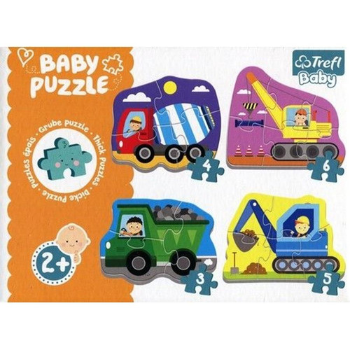 Trefl Baby Puzzle Construction Vehicles 2+