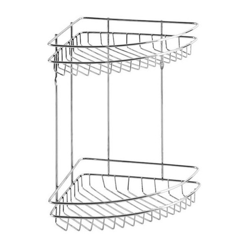 Shower Shelf Moon, 2 shelves, chrome