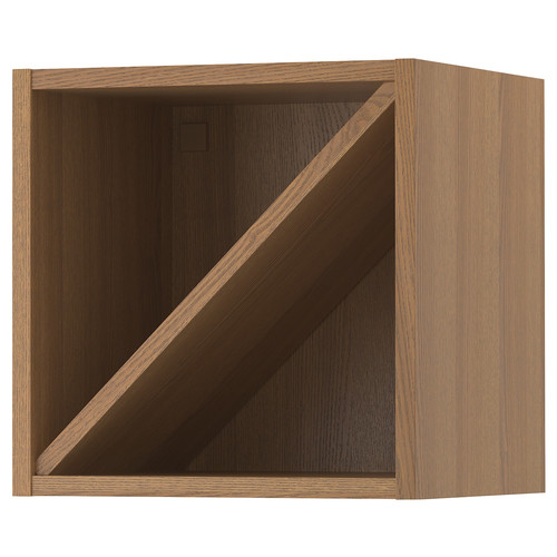 VADHOLMA Wine shelf, brown, stained ash, 40x37x40 cm