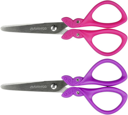 Flamingo School Scissors Butterfly 13.5cm 12pcs