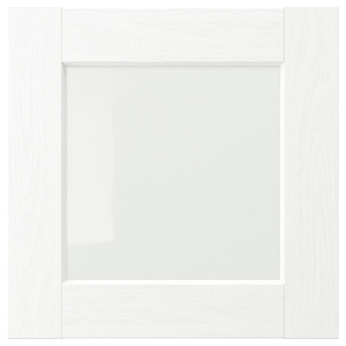 ENKÖPING Glass door, white wood effect, 40x40 cm