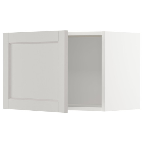 METOD Wall cabinet, white/Lerhyttan light grey, 60x40 cm