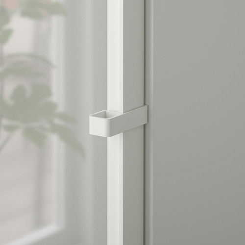 HÖGBO Glass door, white, 40x97 cm