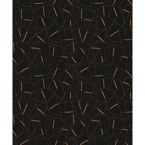 GoodHome Vinyl Wallpaper on Fleece Schiele, black