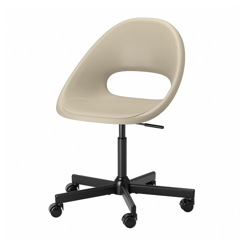 ELDBERGET / MALSKÄR Swivel chair, beige, black