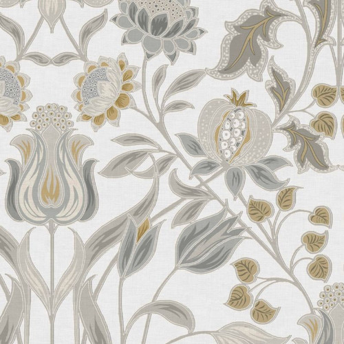 GoodHome Fleece Wallpaper Acuama, grey/yellow