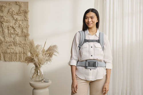 BABYBJORN Baby Carrier Harmony, Woven, Light grey mélange