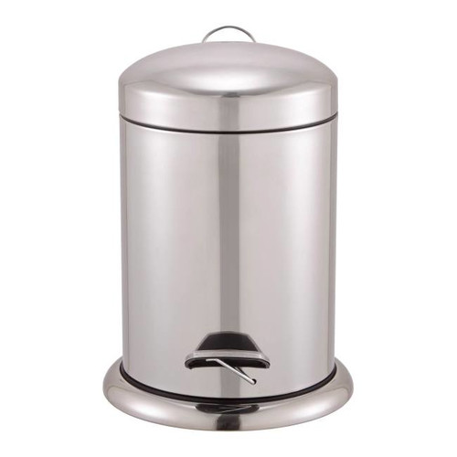 GoodHome Bathroom Waste Bin Korana 5l, chrome