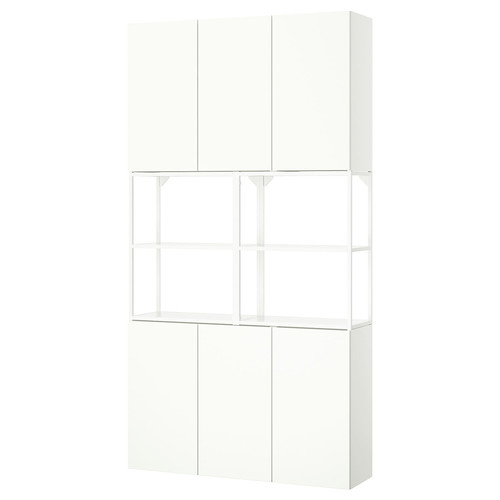 ENHET Storage combination, white, 120x32x225 cm