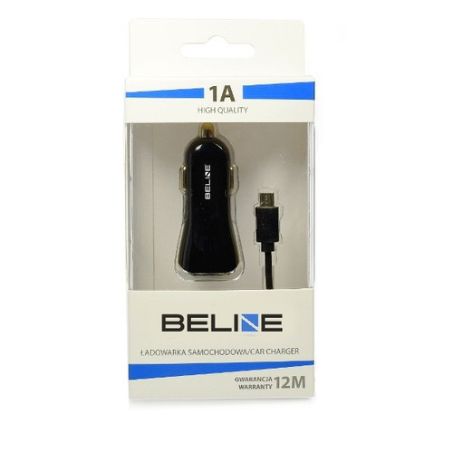 Beline Car Charger USB + microUSB 1A 1m, black