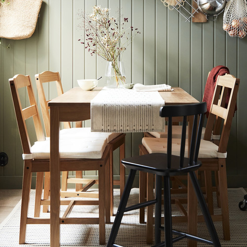 HÄGERNÄS Table and 4 chairs, antique stain pine