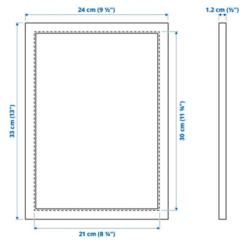 FISKBO Frame, light grey-green, 21x30 cm