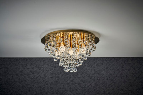 Ceiling Lamp London Crystal 5 x E14, gold