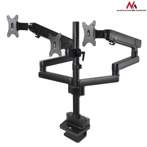 MacLean Triple Stand For 3 Monitor Screens 17-27" MC-811