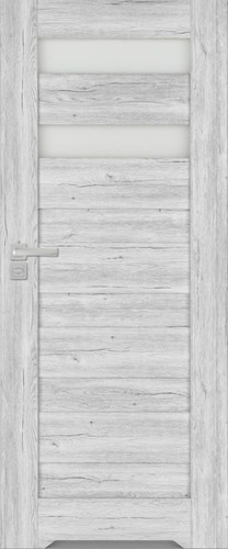 Internal Door, Undercut, Trame 80, right, silver oak