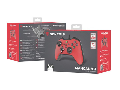 NATEC Gamepad Genesis Mangan 300, red