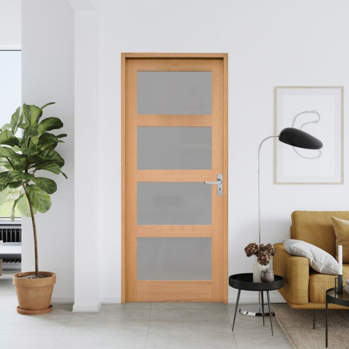 GoodHome Loft Internal Door 80, left, black