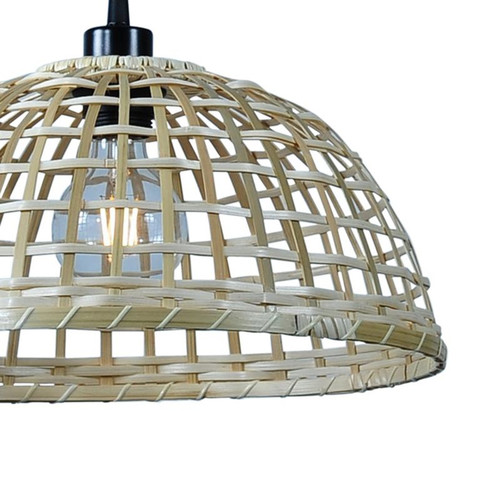 GoodHome Pendant Lamp Songor 1 x 60W E27 38cm, bamboo