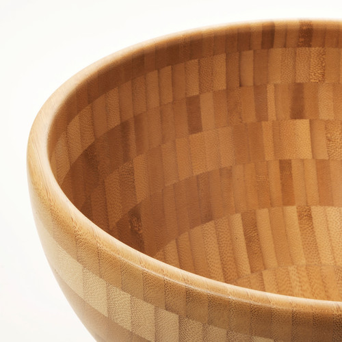 BLANDA MATT Serving bowl, bamboo, 28 cm