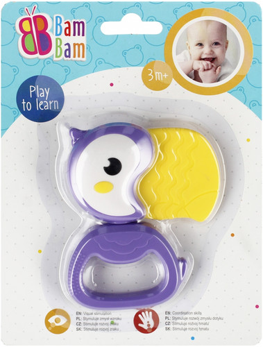 Bam Bam Rattle Toucan, assorted colours, 3m+